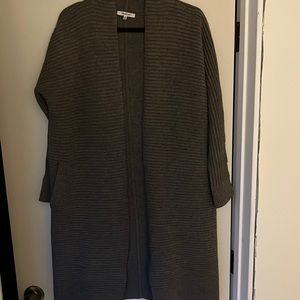 Gray brown Madewell sweater jacket size XSmall